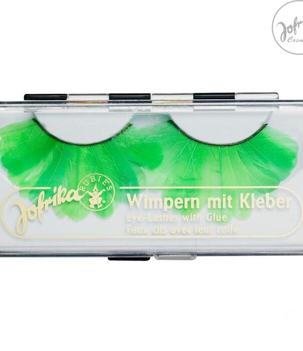 kryolan eyelashes green feathers