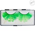 eyelashes green feathers