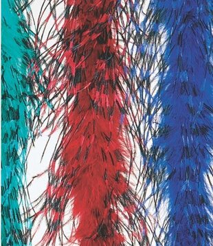 Boa Autruche Marabou Deluxe rouge-bordeaux/noir