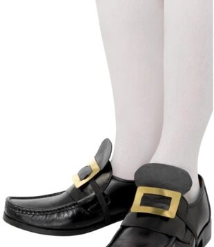 Boucle de chaussure Boucle en métal doré avec noir