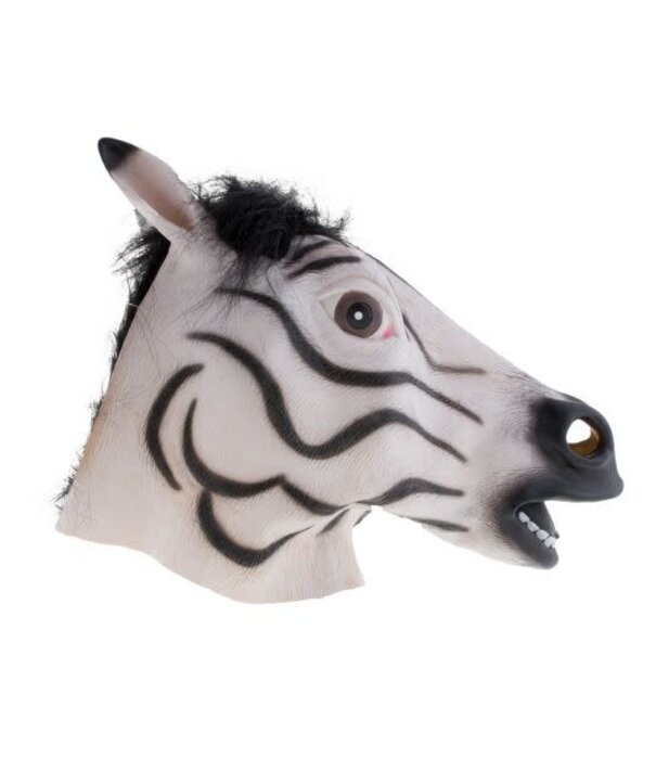 Funny Fashion latex masker zebra