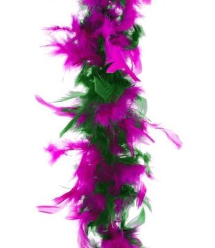 Rose/green boa