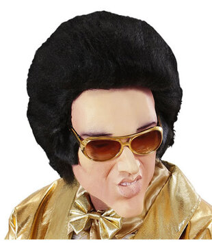 Masque en caoutchouc/mousse Elvis avec cheveux