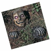 Tête en caoutchouc de décoration d'horreur avec les mains