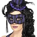 Burlesque set oogmasker met mini hoedje op diadeem