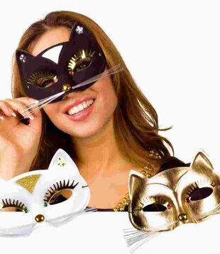 Eye mask Cat white