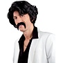 Chuck black wig with mustache