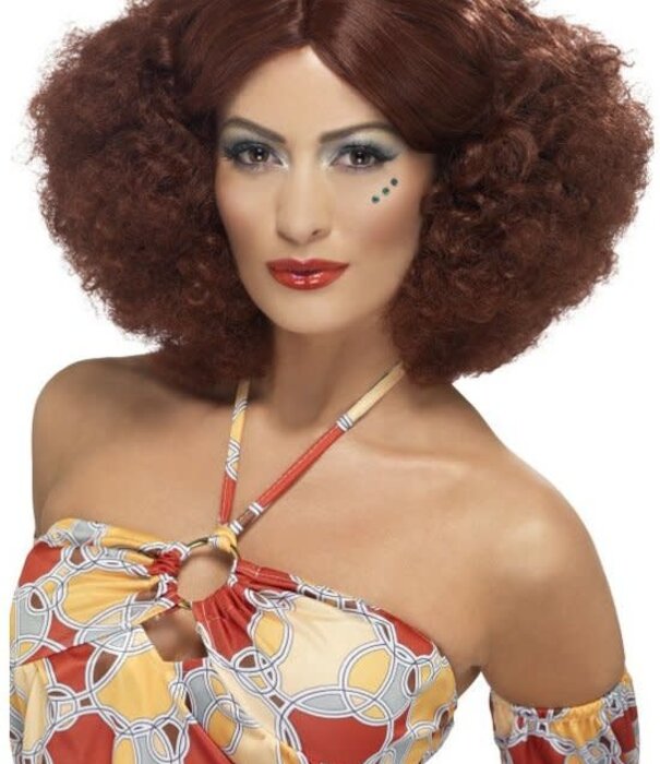 70s afro wig bruin