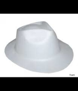 maffia hoed / borsalino foam wit