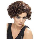 20's flirty flapper wig brown