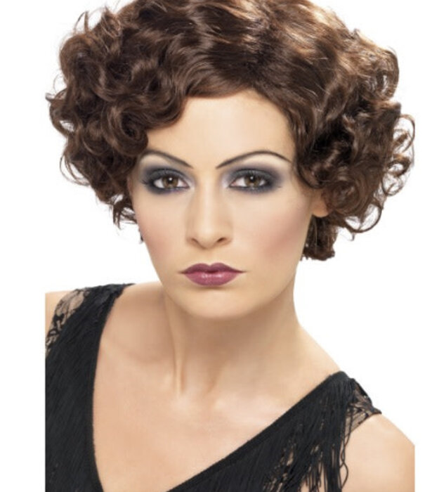 20's flirty flapper wig brown