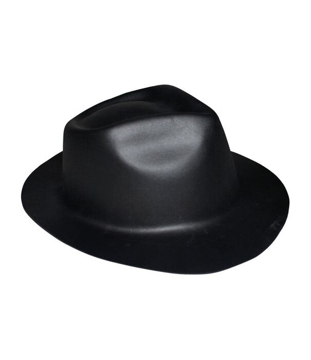Funny Fashion chapeau mafia / borsalino mousse noir