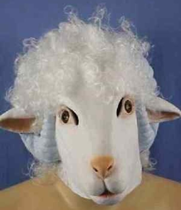 Huis Baeyens latex mask ram white