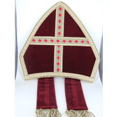 Sint Mijter velvet bordeaux Sinterklaas