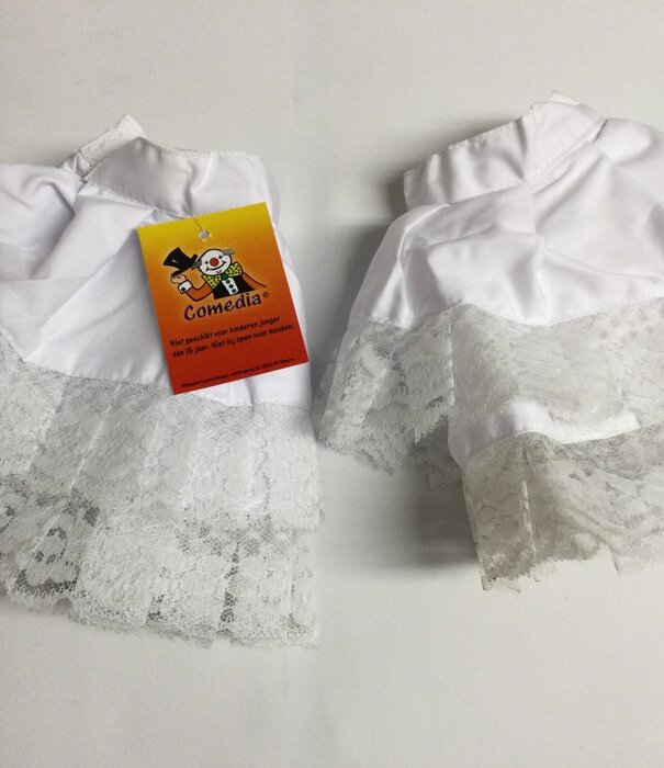 White sleeves with lace