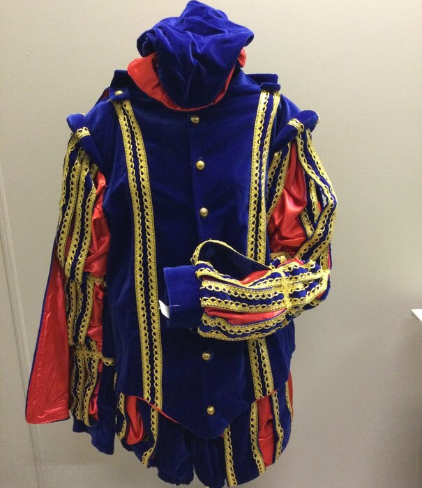 Piet fluweel met Cape Spanje Blauw Rood XL