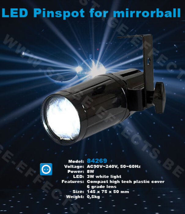 LED Pinspot for mirror ball