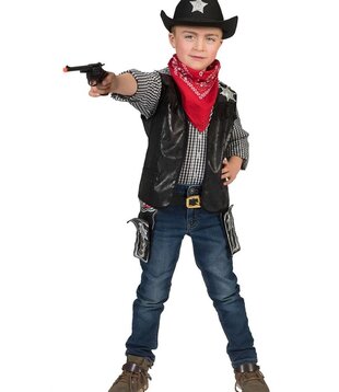 Cowboy Gilet zwart