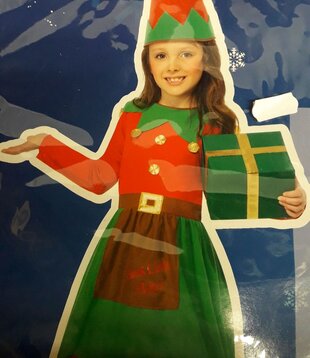 Santa's little helper girl L(10-12 jaar)