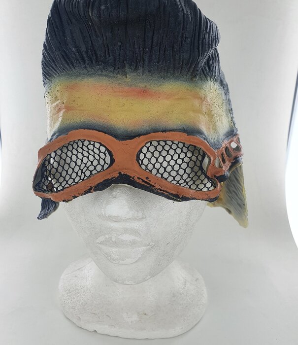 Rubber wig with glasses Elvis