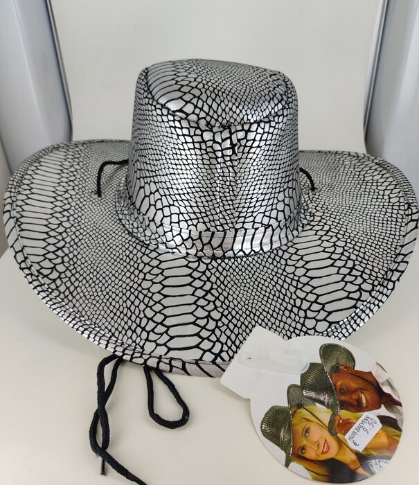 Cowboy hat silver snake