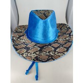 chapeau de cowboy en velours serpent