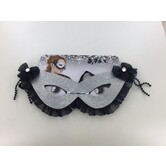 Zilver oogmasker met zwart