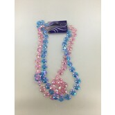 blue/pink bead necklace