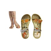 roman sandals gold