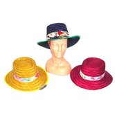 hat summer straw  colours (1 piece)