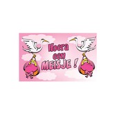 drapeau Hourra une fille 90 x 150 cm