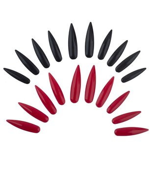 ongles longs rouges 10 pcs