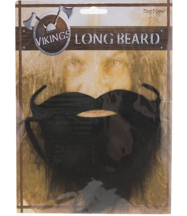 viking snor + baard kort zwart