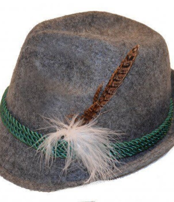 Tiroler hat grey with plume