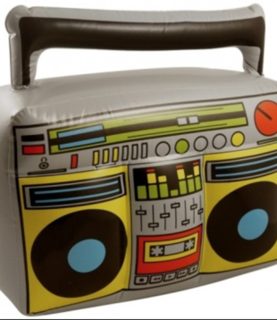 Opblaasbare boombox 44x38cm ghetto