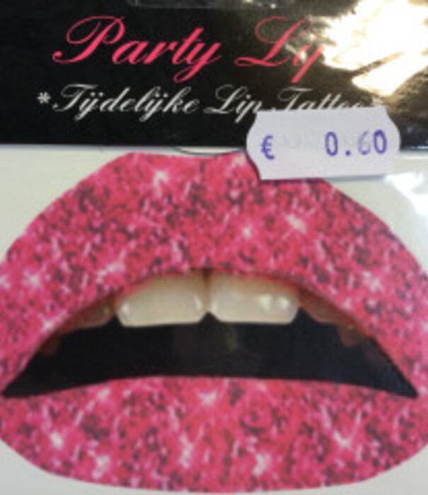 Tijdelijke lip tattoo Glitter