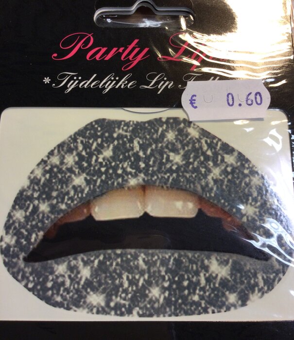 Tijdelijke lip tattoo Glitter