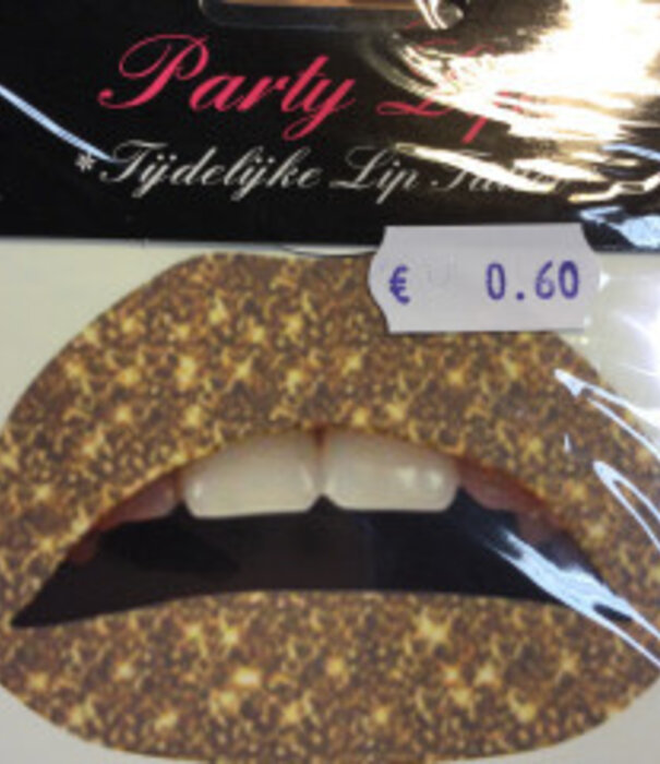 Tijdelijke lip tattoo Glitter