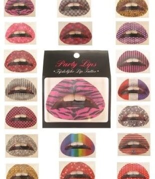 Tijdelijke lip tattoo Glitter