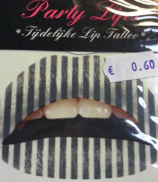 Tijdelijke lip tattoo multi