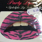 Tatouage temporaire des lèvres multi