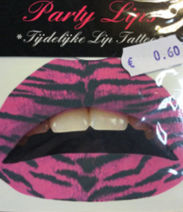 Tatouage temporaire des lèvres multi