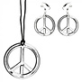 set peace ketting + oorbellen