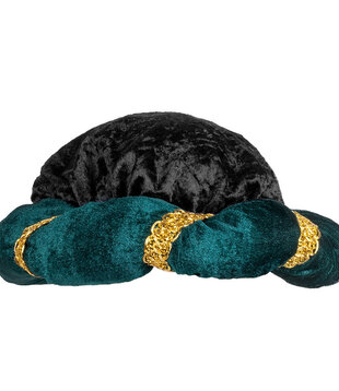 chapeau oriental noir vert