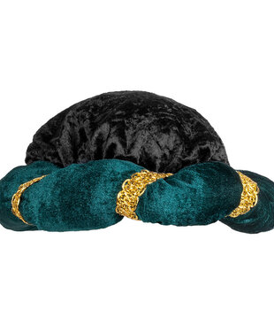 hat oriental black green