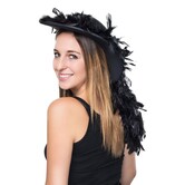 hat with boa