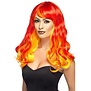 ombre wig rood / geel