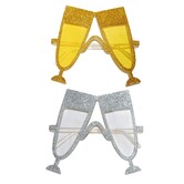 champagne glasses, gold or silver