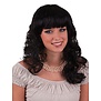 black curly wig with froufrou