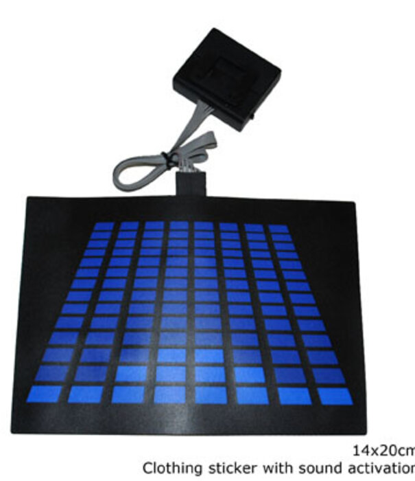 Battery-operated equalizer 14cm x 20 cm light effect